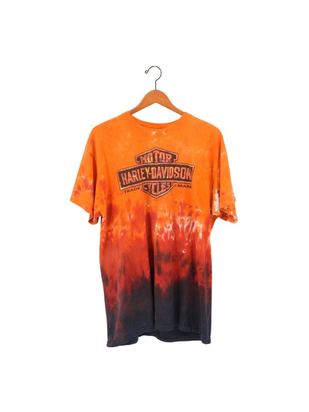 Harley Davidson Vintage Y2K Dip Tie Dye Short Sleeve T-Shirt Shirt XL